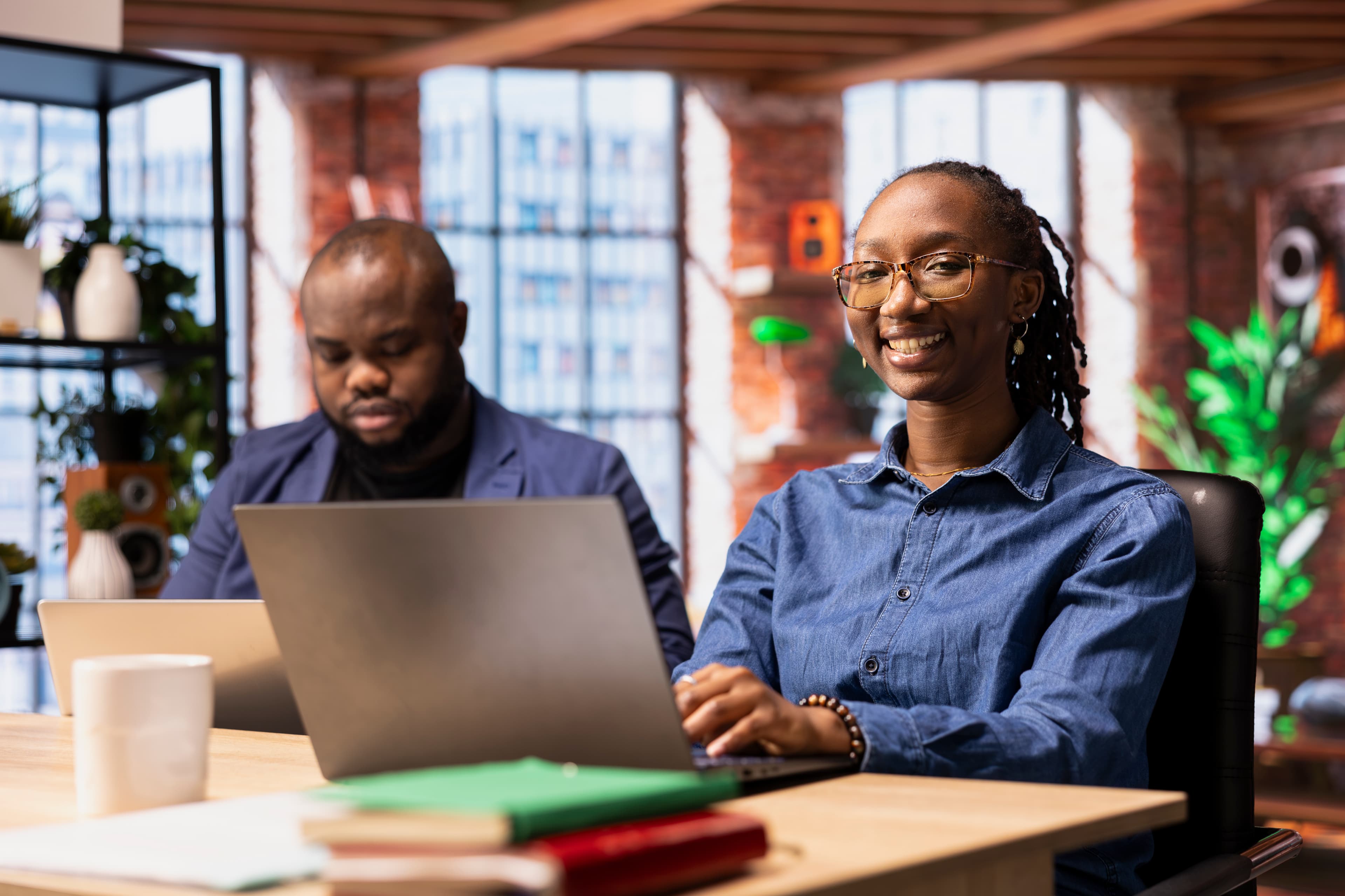 Team member working in the office